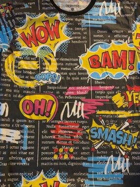 Men's Short Sleeve Graphic Tee - Comic Pop Print -